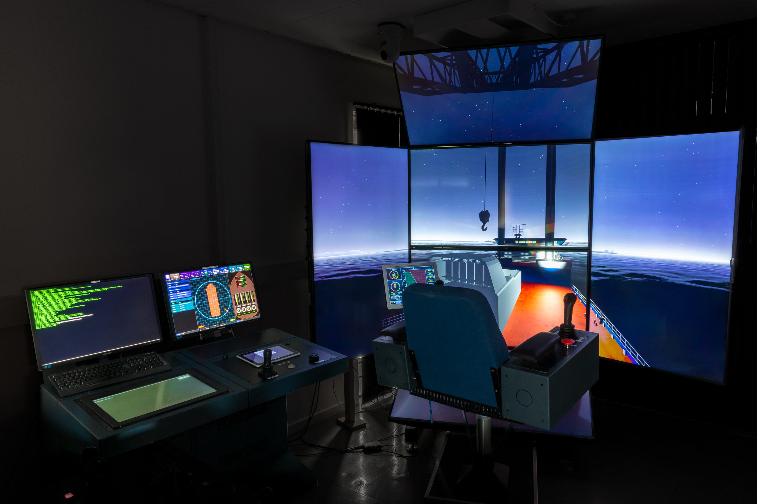 Overview of the entire crane simulator system.